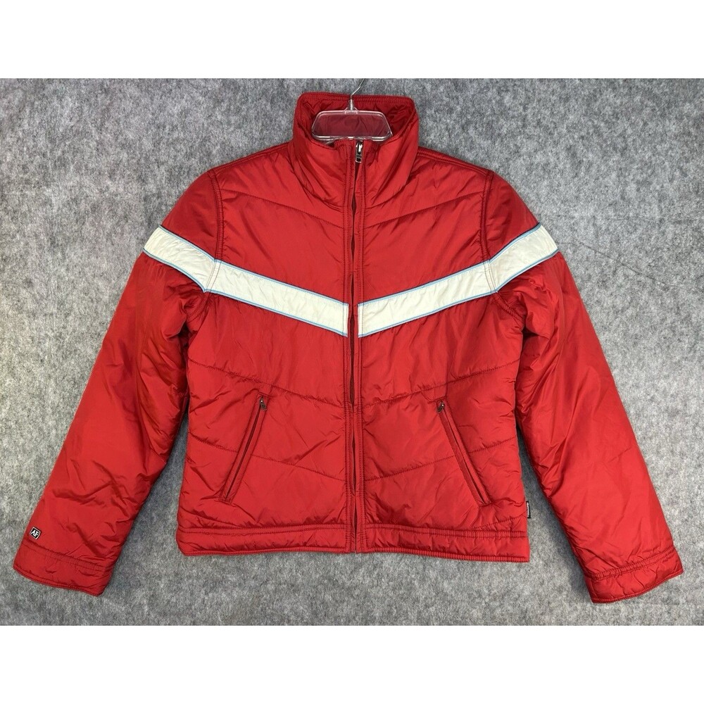 Abercrombie & Fitch Puffer Jacket Cropped Chevron Y2K Retro Vintage Style Sz M
